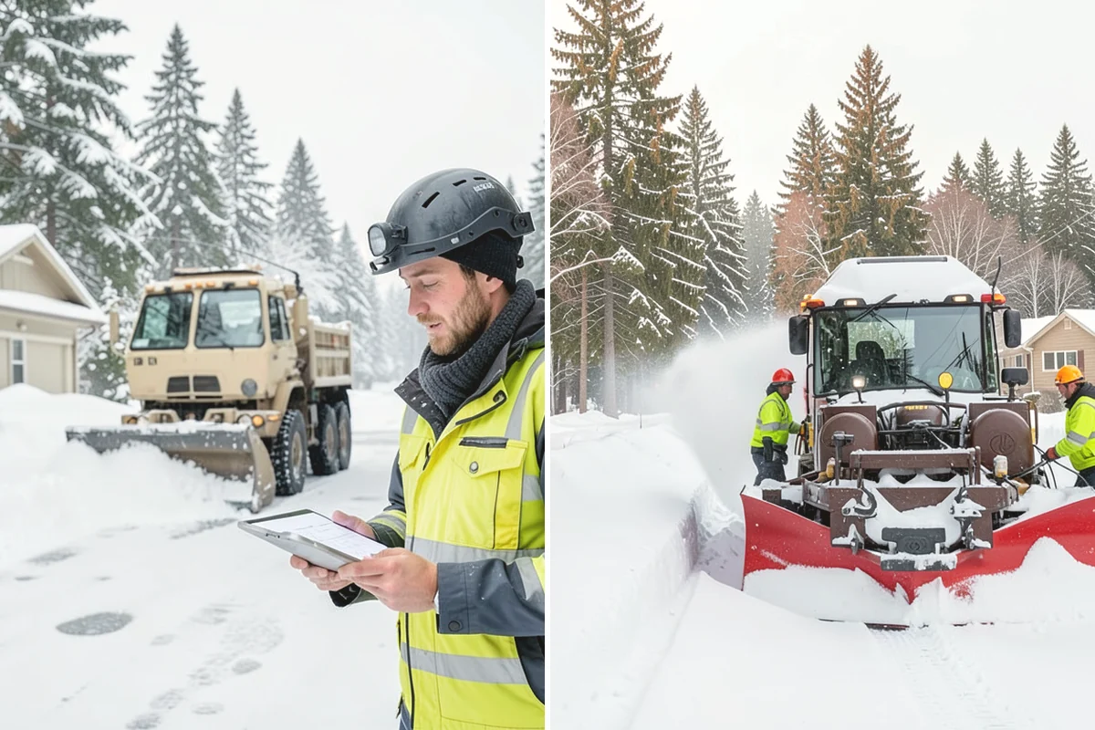 Skid Steer Snow Removal in Black Diamond, King County, WA - Plan clearing routes and pile locations