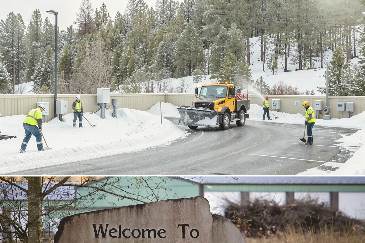 Skid Steer Snow Removal in Buckley, Pierce County, WA - Skid steer service is heaviest during commercial snow events from December to February.