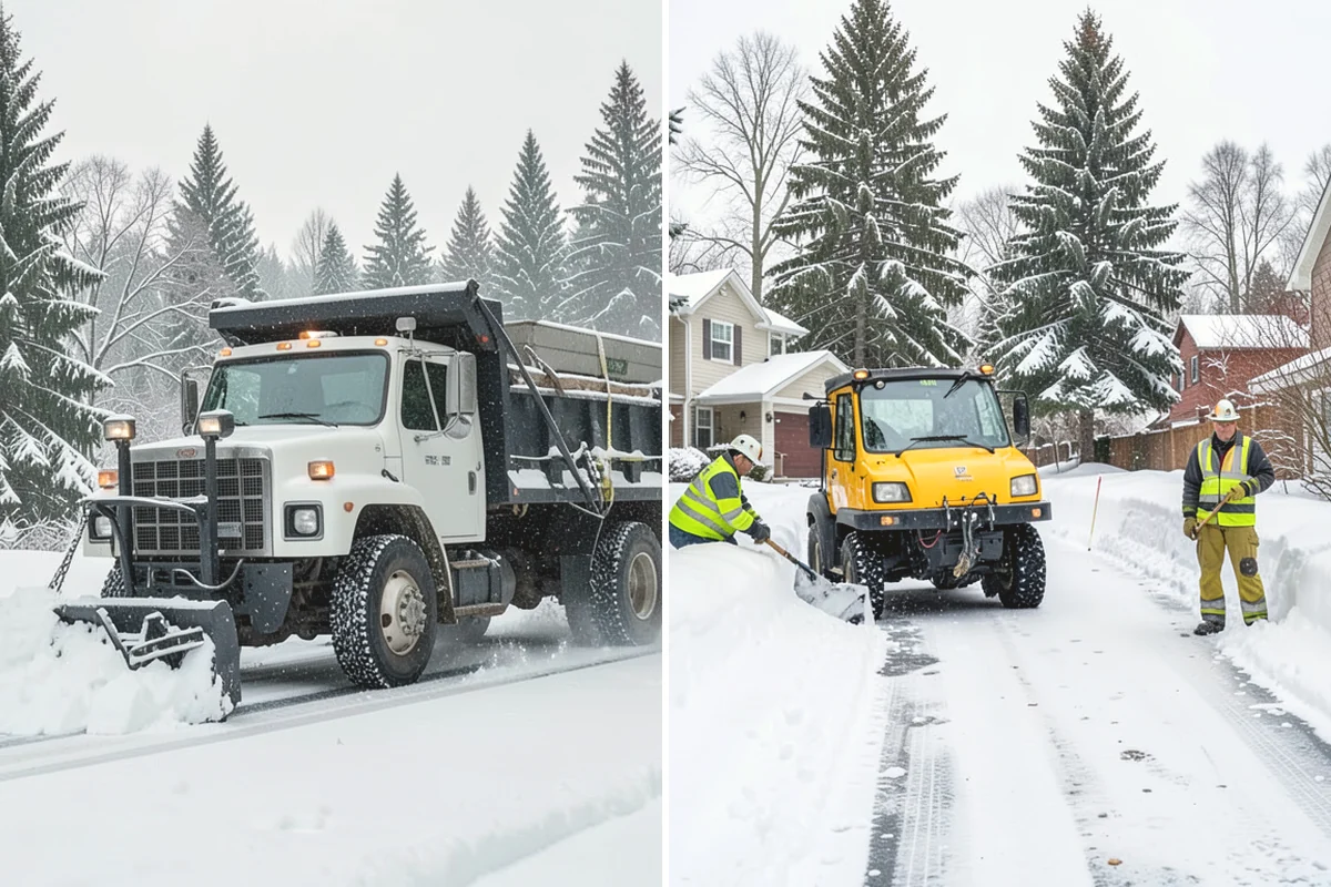 Skid Steer Snow Removal in Burien, King County, WA - Plan clearing routes and pile locations