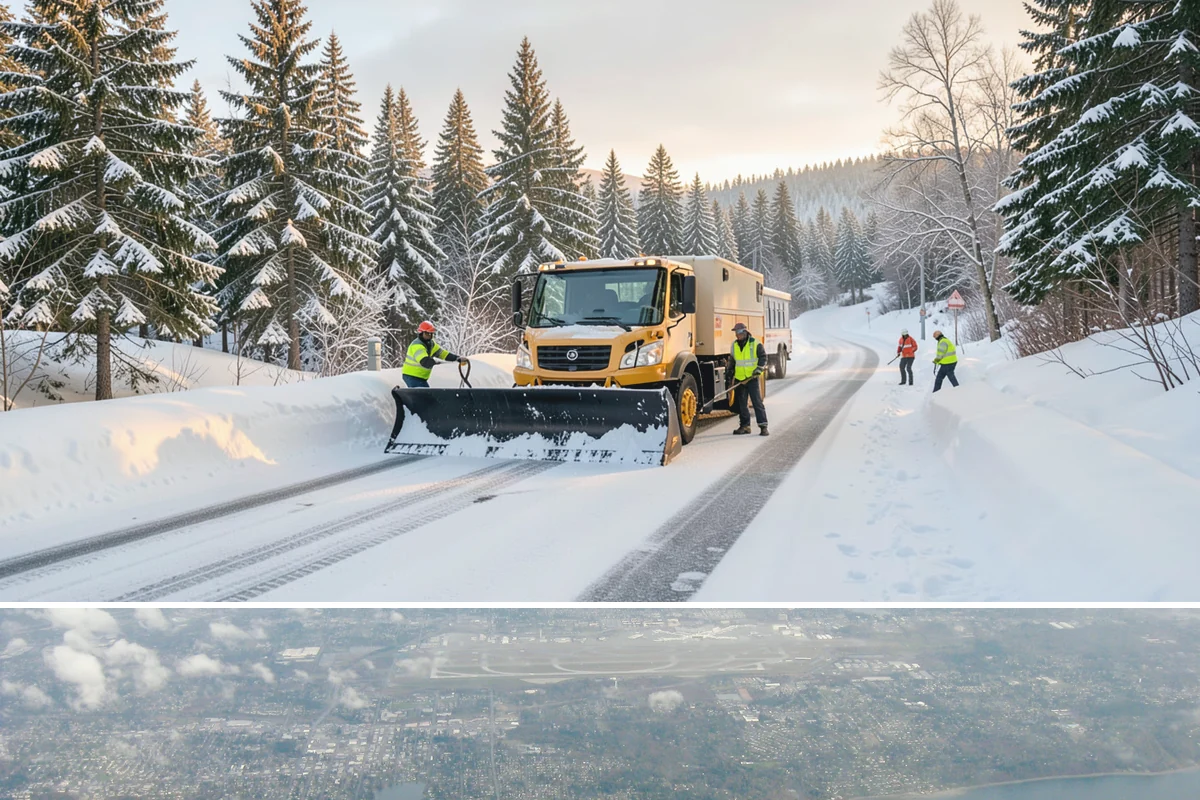 Skid Steer Snow Removal in Burien, King County, WA - Skid steer service is heaviest during commercial snow events from December to February.