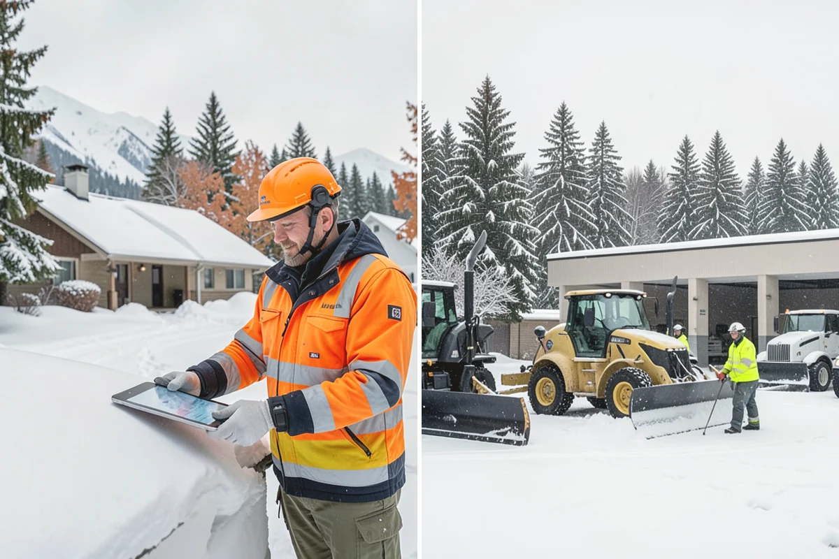 Skid Steer Snow Removal in Burlington, Skagit County, WA - Plan clearing routes and pile locations