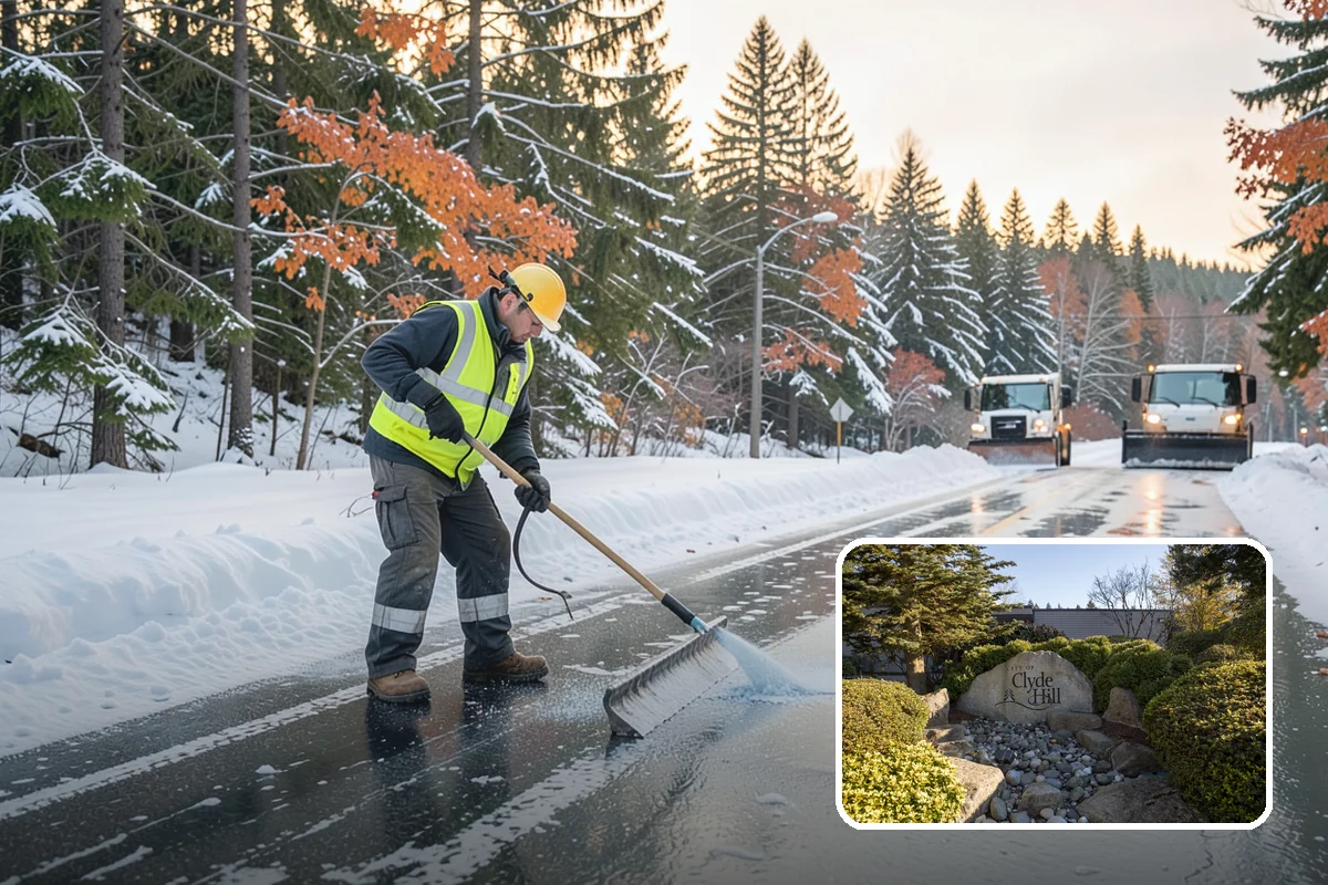 Skid Steer Snow Removal in Clyde Hill, King County, WA - High-capacity clearing of commercial lots