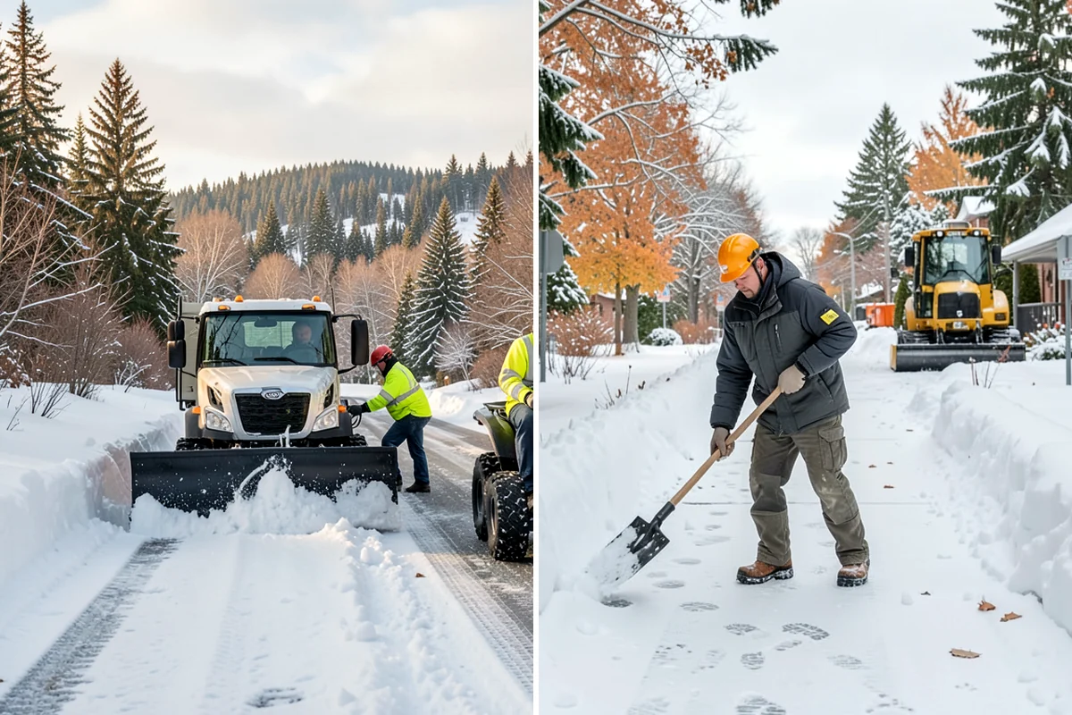 Skid Steer Snow Removal in Clyde Hill, King County, WA - Plan clearing routes and pile locations