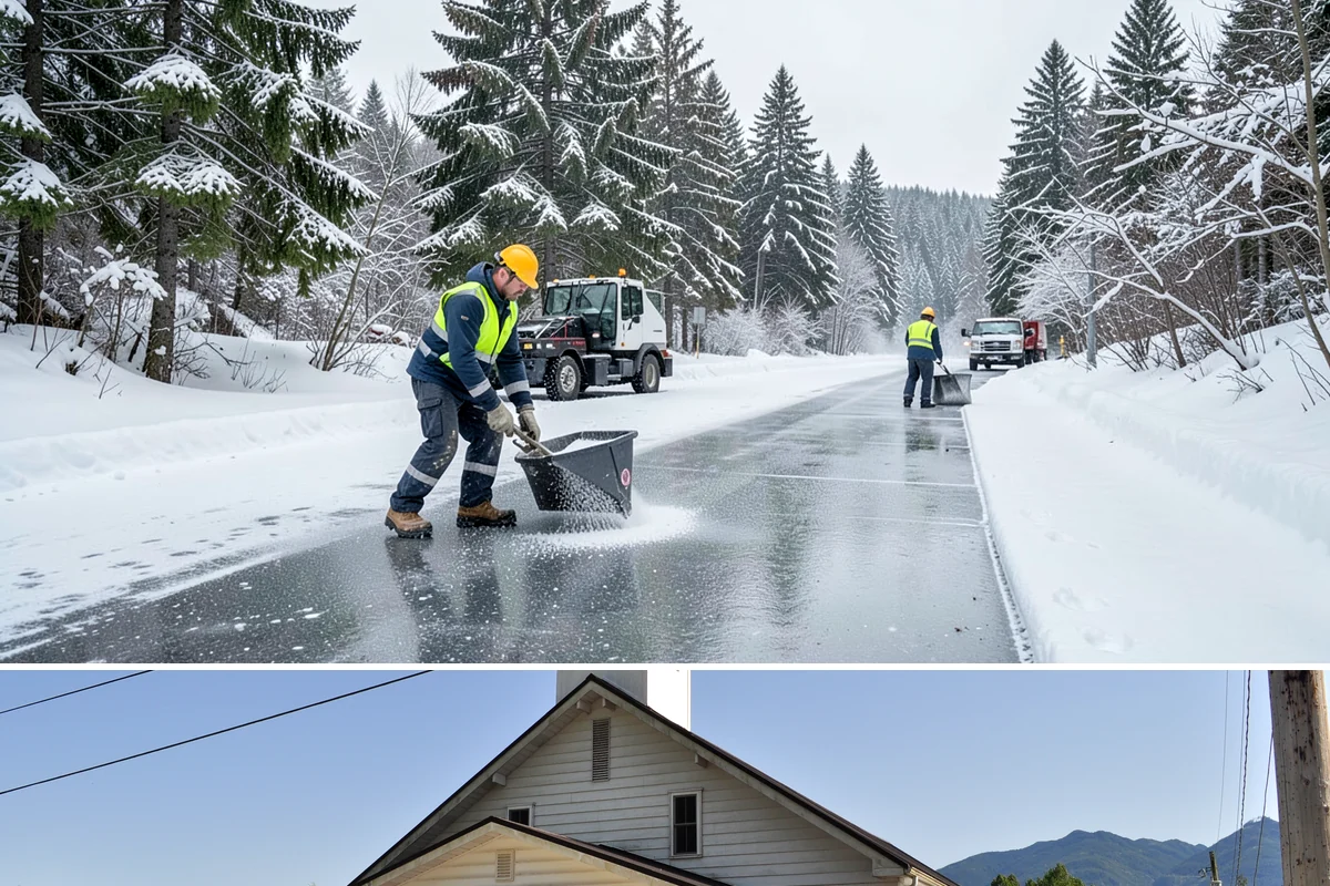 Skid Steer Snow Removal in Concrete, Skagit County, WA - Skid steer service is heaviest during commercial snow events from December to February.
