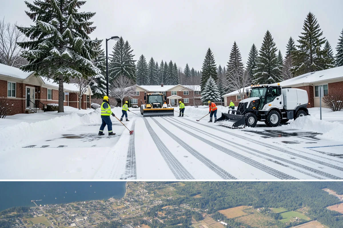 Skid Steer Snow Removal in Coupeville, Island County, WA - Skid steer service is heaviest during commercial snow events from December to February.