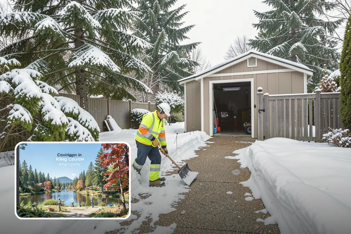 Skid Steer Snow Removal in Covington, King County, WA - High-capacity clearing of commercial lots