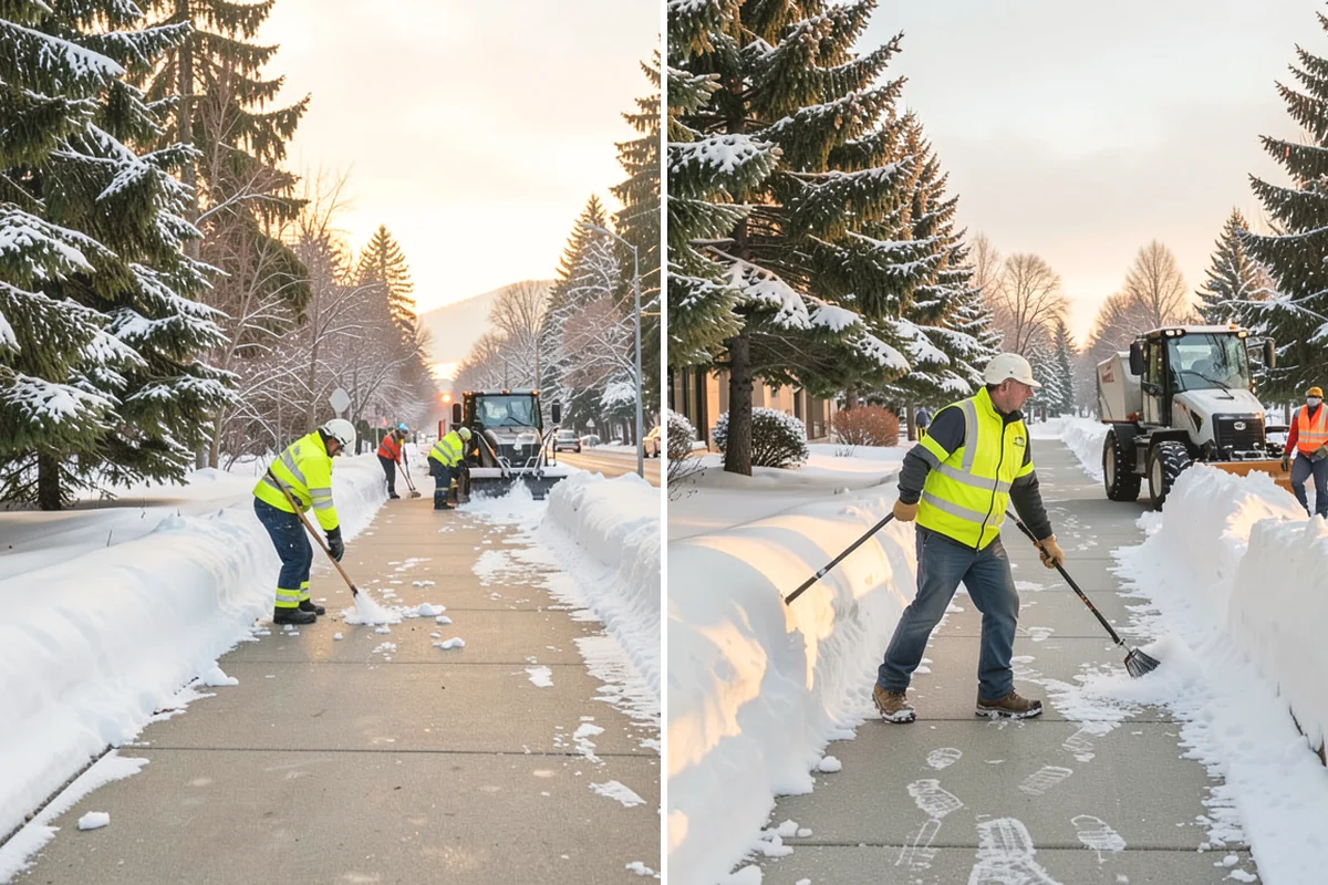 Skid Steer Snow Removal in Covington, King County, WA - Plan clearing routes and pile locations