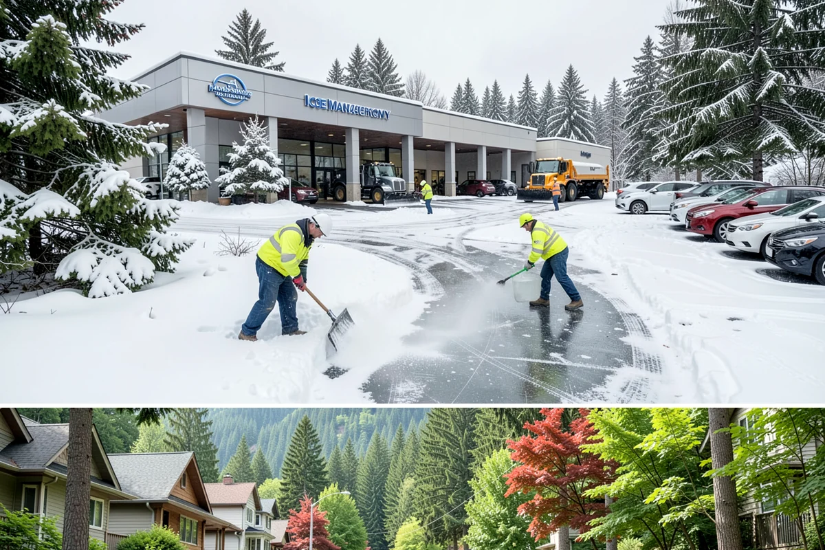 Skid Steer Snow Removal in Darrington, Snohomish County, WA - Skid steer service is heaviest during commercial snow events from December to February.