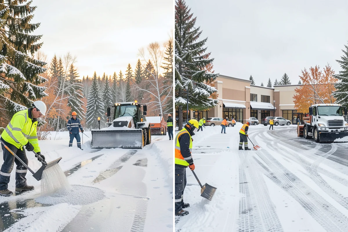 Skid Steer Snow Removal in Des Moines, King County, WA - Plan clearing routes and pile locations