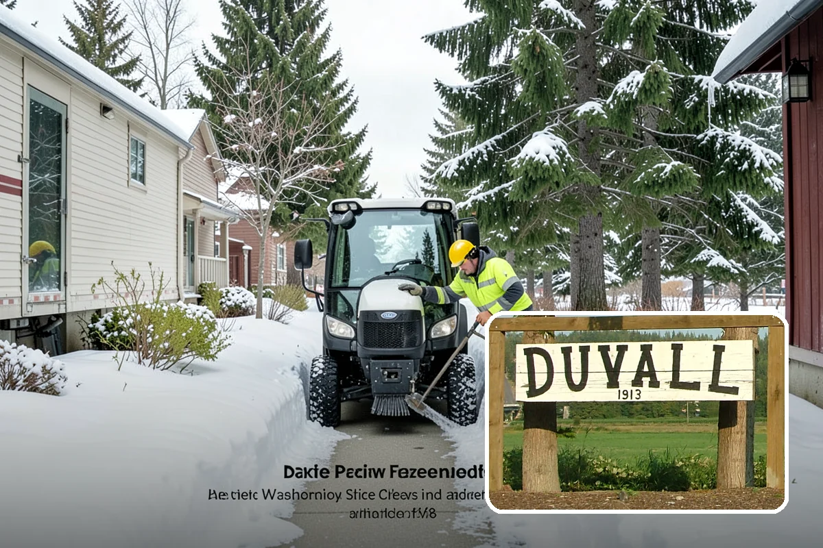 Skid Steer Snow Removal in Duvall, King County, WA - High-capacity clearing of commercial lots