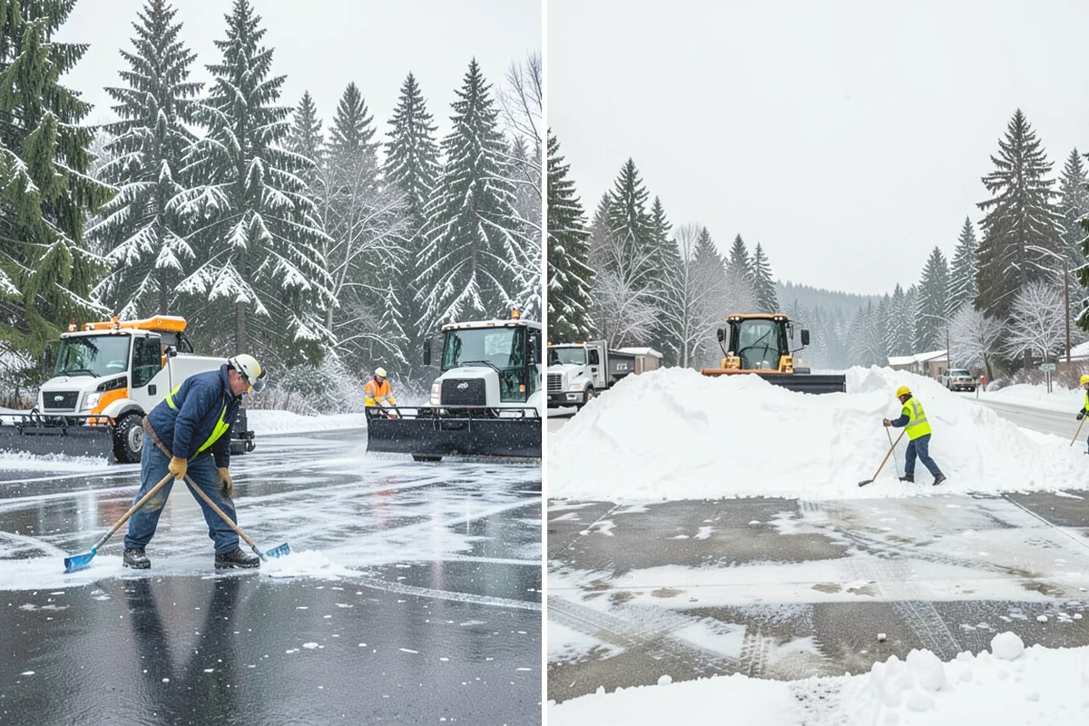 Skid Steer Snow Removal in Edgewood, Pierce County, WA - Plan clearing routes and pile locations