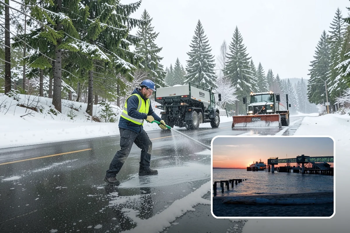 Skid Steer Snow Removal in Edmonds, Snohomish County, WA - High-capacity clearing of commercial lots
