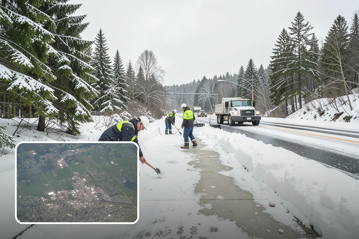 Skid Steer Snow Removal in Enumclaw, King County, WA - High-capacity clearing of commercial lots