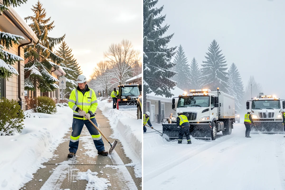 Skid Steer Snow Removal in Enumclaw, King County, WA - Plan clearing routes and pile locations