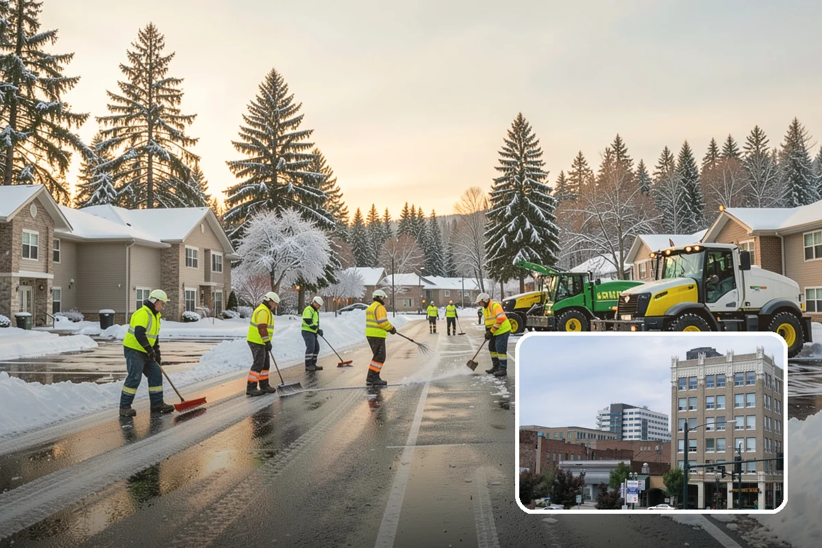Skid Steer Snow Removal in Everett, Snohomish County, WA - High-capacity clearing of commercial lots