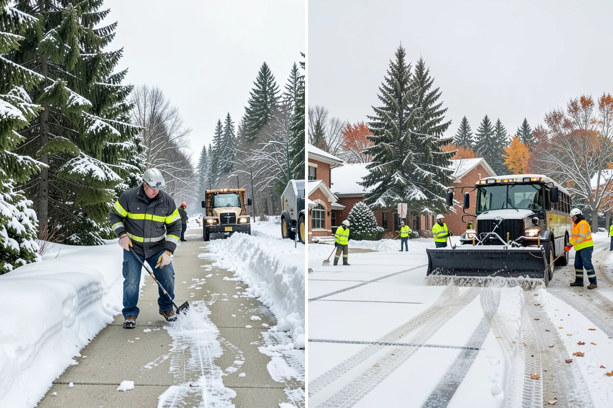 Skid Steer Snow Removal in Federal Way, King County, WA - Plan clearing routes and pile locations