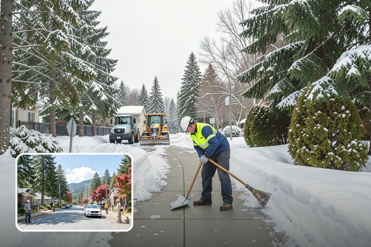 Skid Steer Snow Removal in Hunts Point, King County, WA - High-capacity clearing of commercial lots