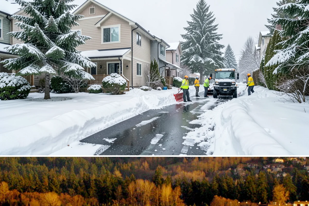 Skid Steer Snow Removal in Kenmore, King County, WA - Skid steer service is heaviest during commercial snow events from December to February.