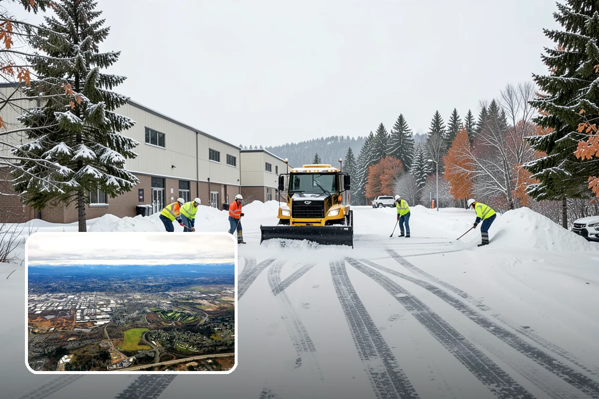 Skid Steer Snow Removal in Kent, King County, WA - High-capacity clearing of commercial lots