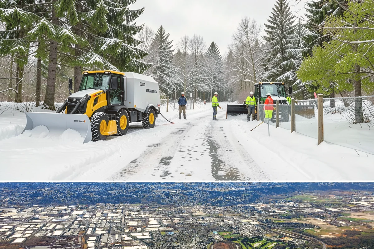 Skid Steer Snow Removal in Kent, King County, WA - Skid steer service is heaviest during commercial snow events from December to February.