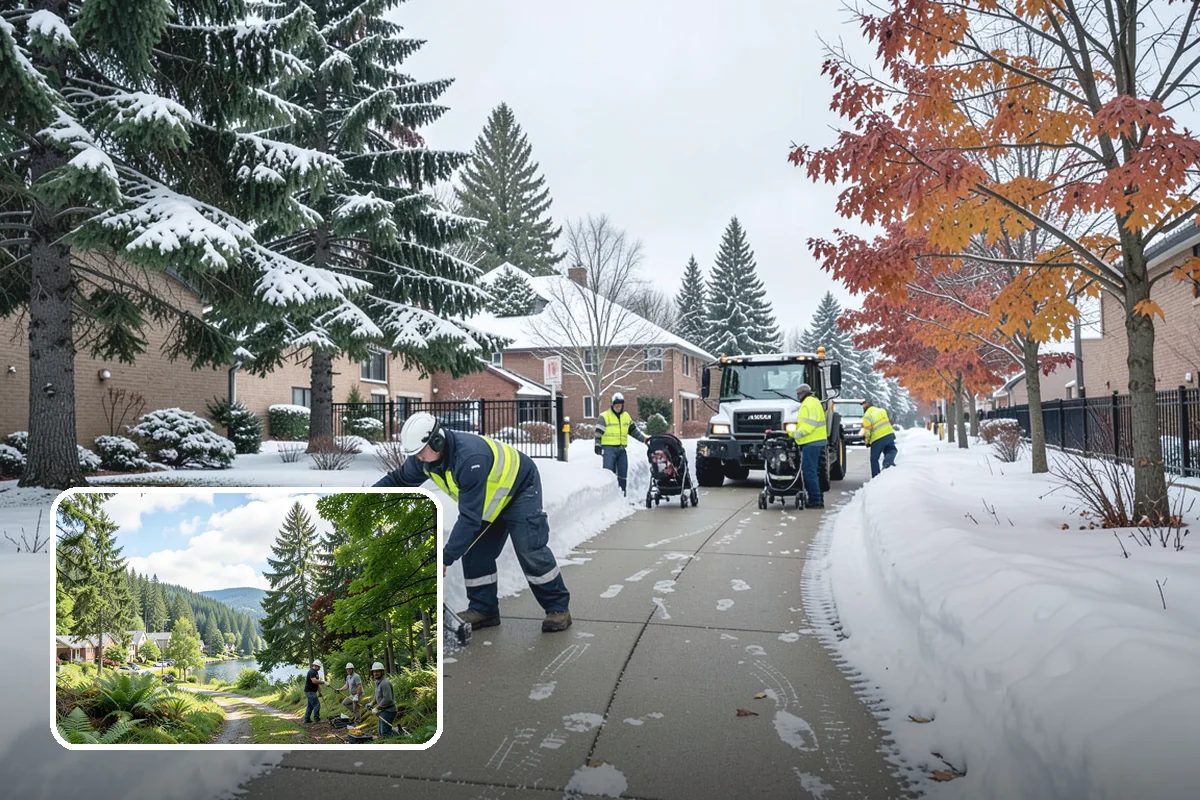 Skid Steer Snow Removal in Lake Forest Park, King County, WA - High-capacity clearing of commercial lots