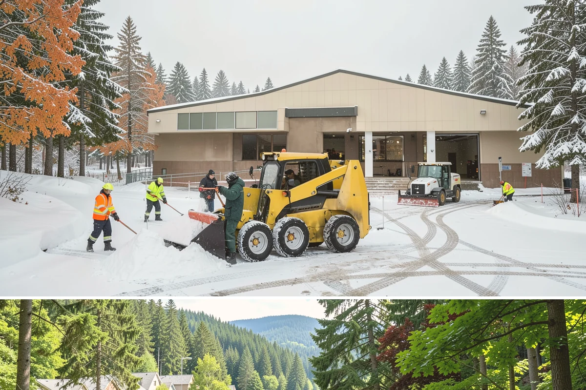 Skid Steer Snow Removal in Lake Forest Park, King County, WA - Skid steer service is heaviest during commercial snow events from December to February.