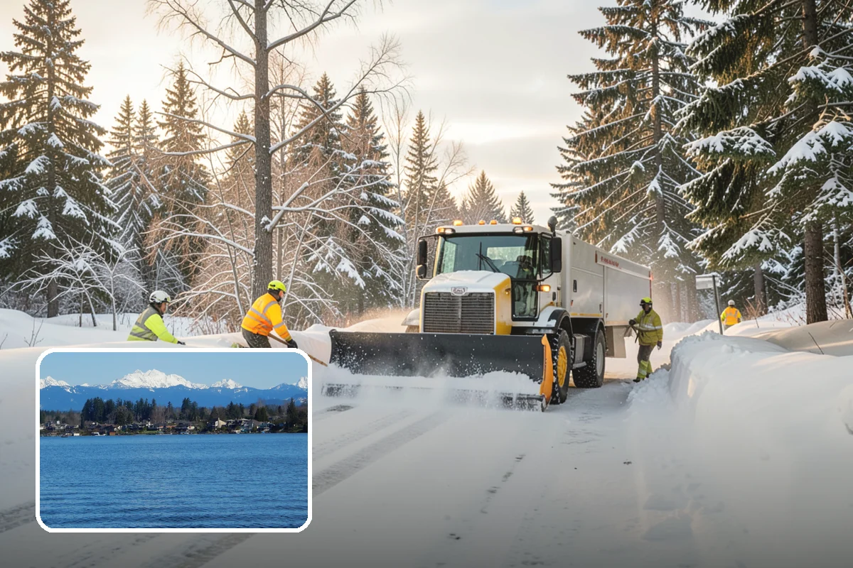Skid Steer Snow Removal in Lake Stevens, Snohomish County, WA - High-capacity clearing of commercial lots