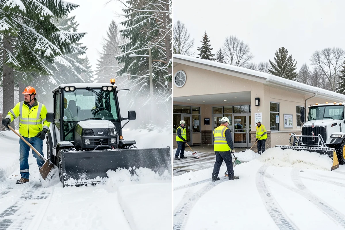 Skid Steer Snow Removal in Lakewood, Pierce County, WA - Plan clearing routes and pile locations