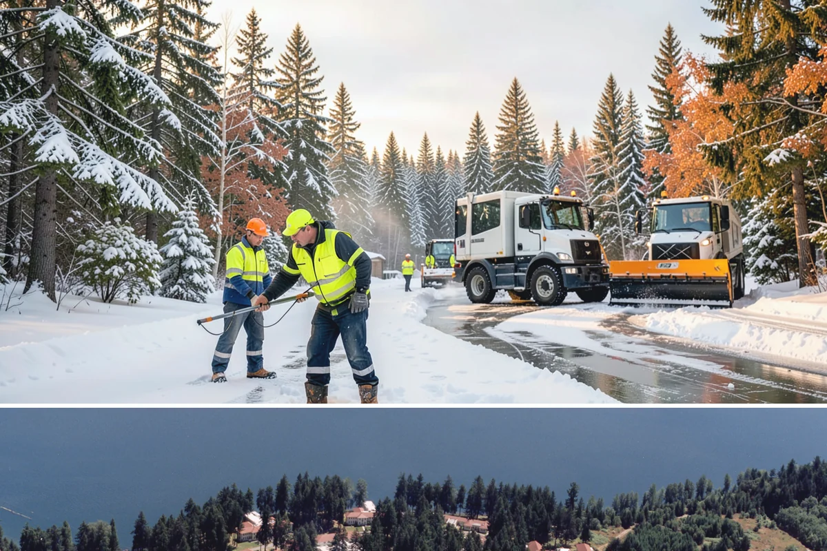 Skid Steer Snow Removal in Lakewood, Pierce County, WA - Skid steer service is heaviest during commercial snow events from December to February.