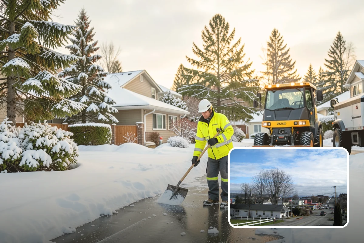 Skid Steer Snow Removal in Langley, Island County, WA - High-capacity clearing of commercial lots