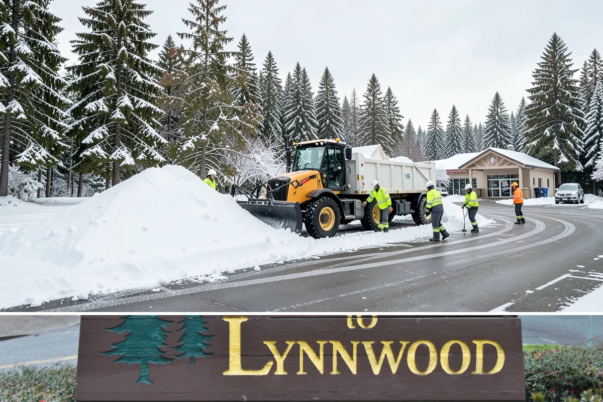Skid Steer Snow Removal in Lynnwood, Snohomish County, WA - Skid steer service is heaviest during commercial snow events from December to February.