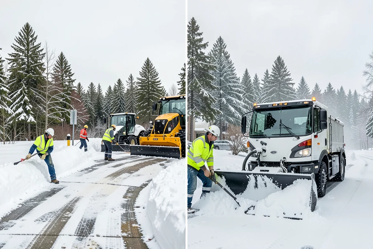 Skid Steer Snow Removal in Maple Valley, King County, WA - Plan clearing routes and pile locations