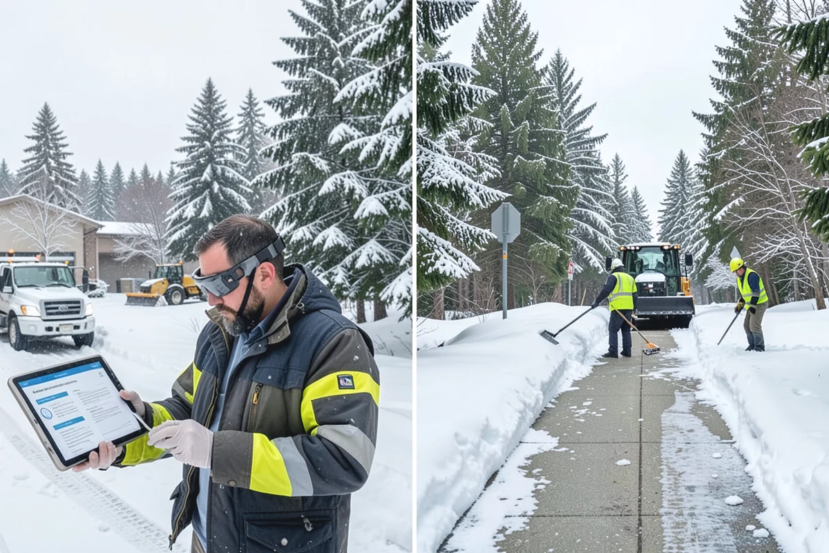 Skid Steer Snow Removal in Medina, King County, WA - Plan clearing routes and pile locations