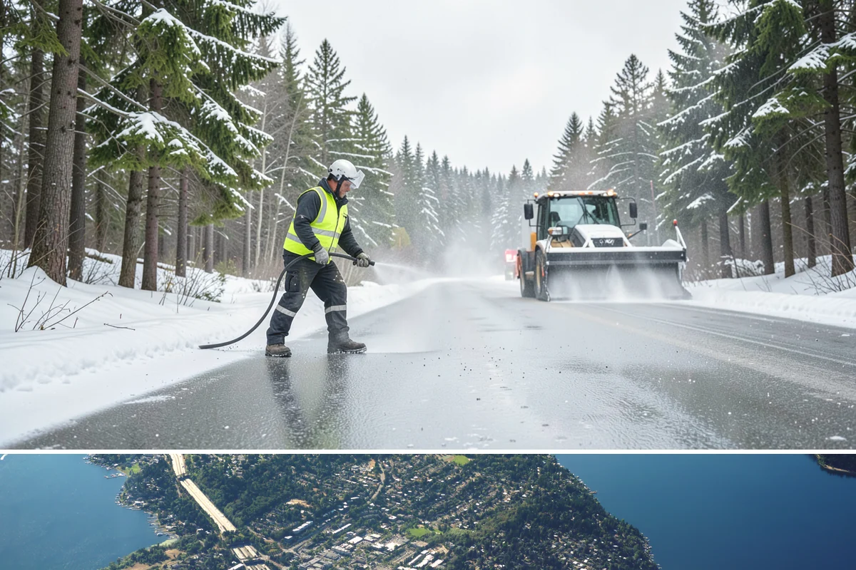 Skid Steer Snow Removal in Mercer Island, King County, WA - Skid steer service is heaviest during commercial snow events from December to February.