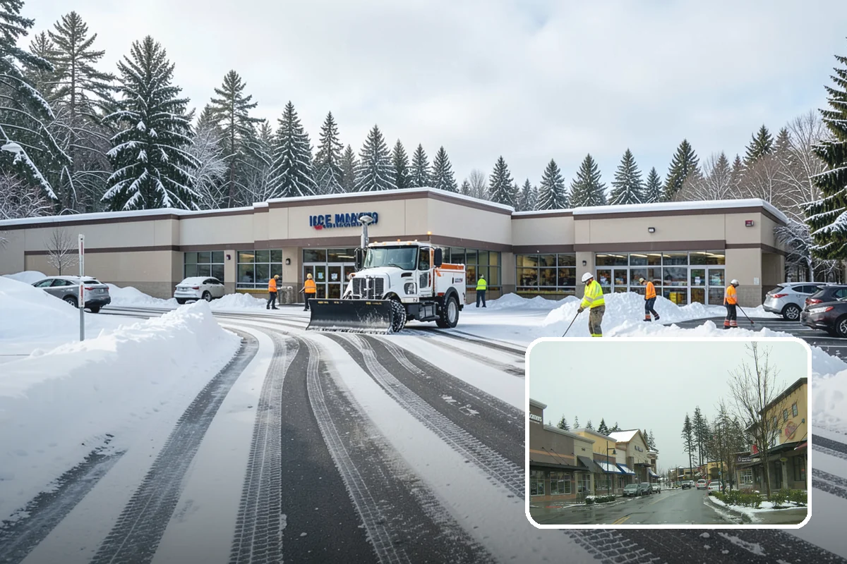 Skid Steer Snow Removal in Mill Creek, Snohomish County, WA - High-capacity clearing of commercial lots
