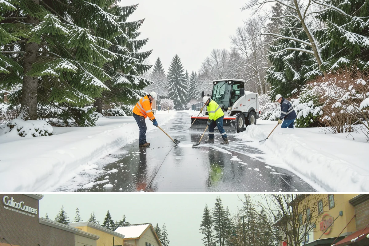 Skid Steer Snow Removal in Mill Creek, Snohomish County, WA - Skid steer service is heaviest during commercial snow events from December to February.
