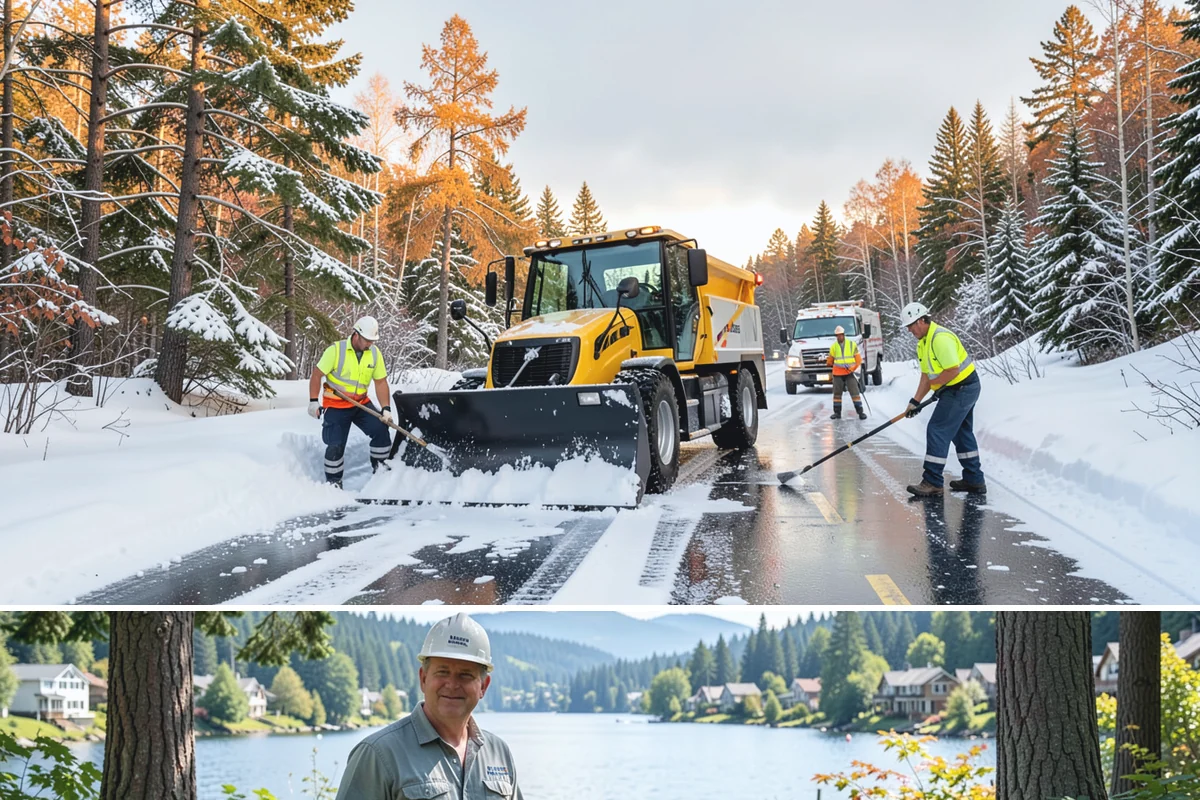 Skid Steer Snow Removal in Milton, King County, WA - Skid steer service is heaviest during commercial snow events from December to February.
