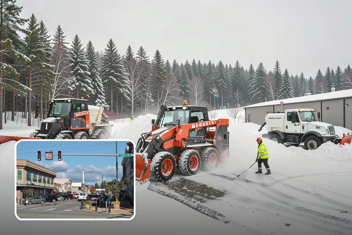 Skid Steer Snow Removal in Monroe, Snohomish County, WA - High-capacity clearing of commercial lots
