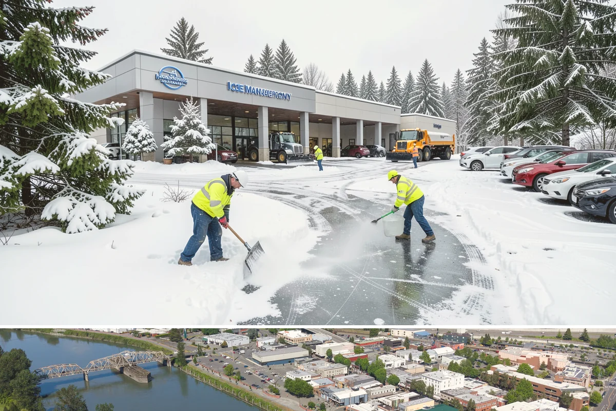 Skid Steer Snow Removal in Mount Vernon, Skagit County, WA - Skid steer service is heaviest during commercial snow events from December to February.