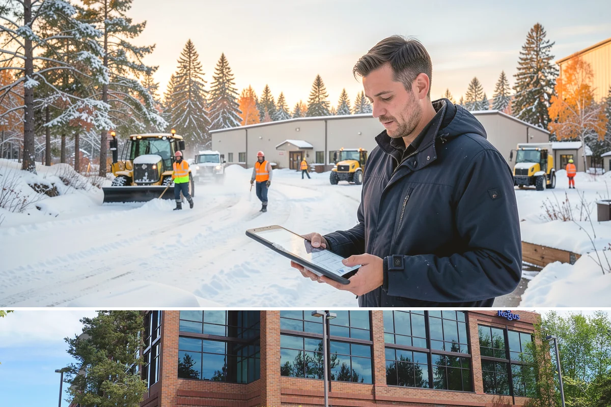 Skid Steer Snow Removal in Mountlake Terrace, Snohomish County, WA - Skid steer service is heaviest during commercial snow events from December to February.