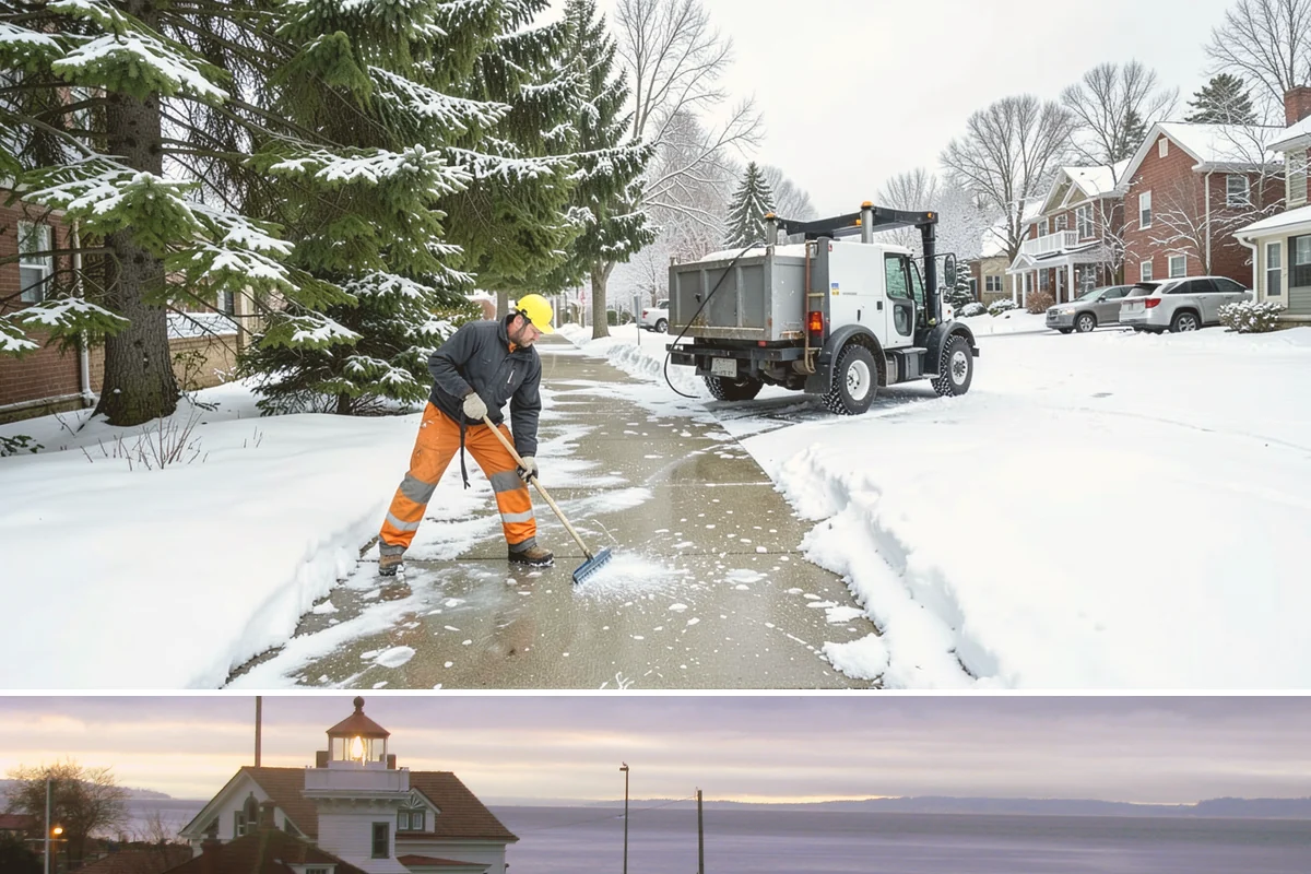 Skid Steer Snow Removal in Mukilteo, Snohomish County, WA - Skid steer service is heaviest during commercial snow events from December to February.