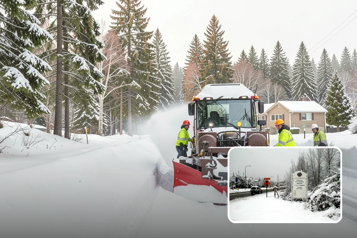 Skid Steer Snow Removal in Newcastle, King County, WA - High-capacity clearing of commercial lots
