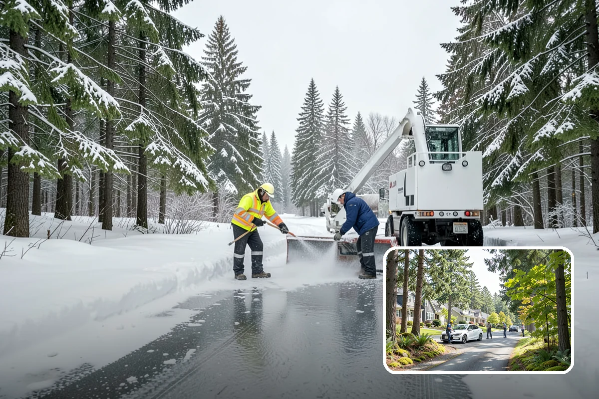 Skid Steer Snow Removal in Normandy Park, King County, WA - High-capacity clearing of commercial lots