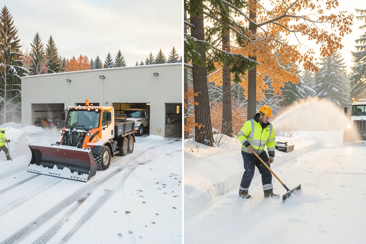 Skid Steer Snow Removal in Oak Harbor, Island County, WA - Plan clearing routes and pile locations