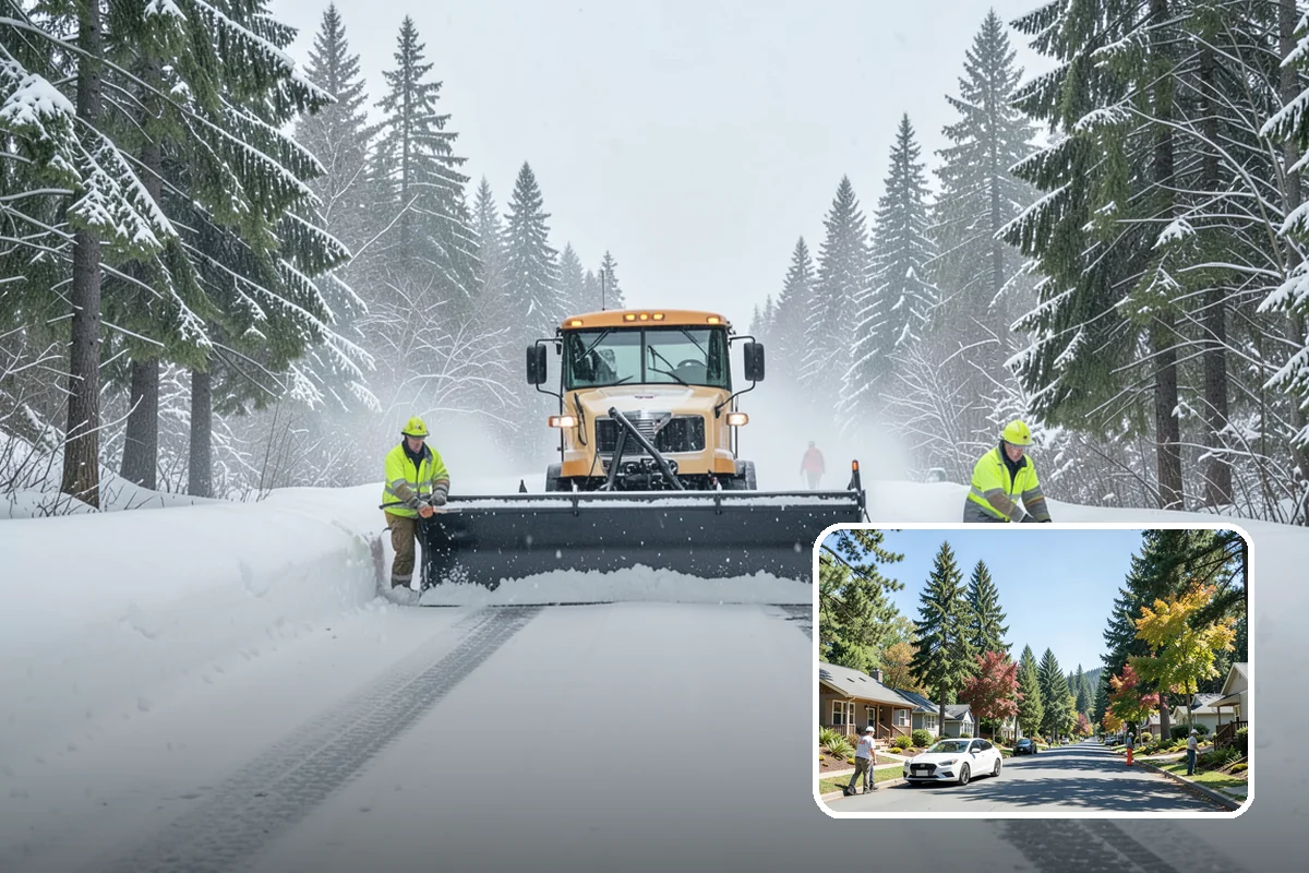 Skid Steer Snow Removal in Orting, Pierce County, WA - High-capacity clearing of commercial lots
