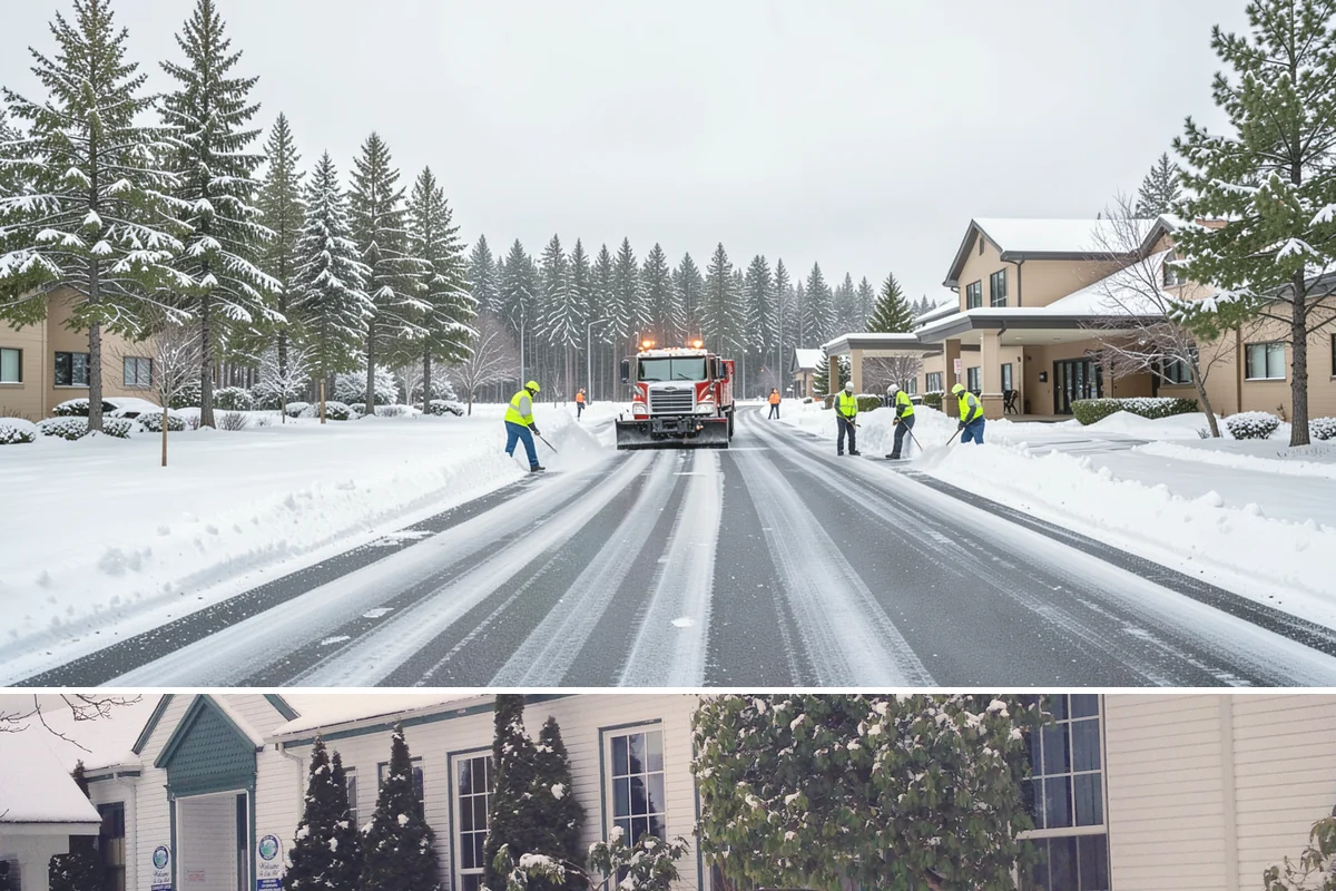 Skid Steer Snow Removal in Pacific, King County, WA - Skid steer service is heaviest during commercial snow events from December to February.