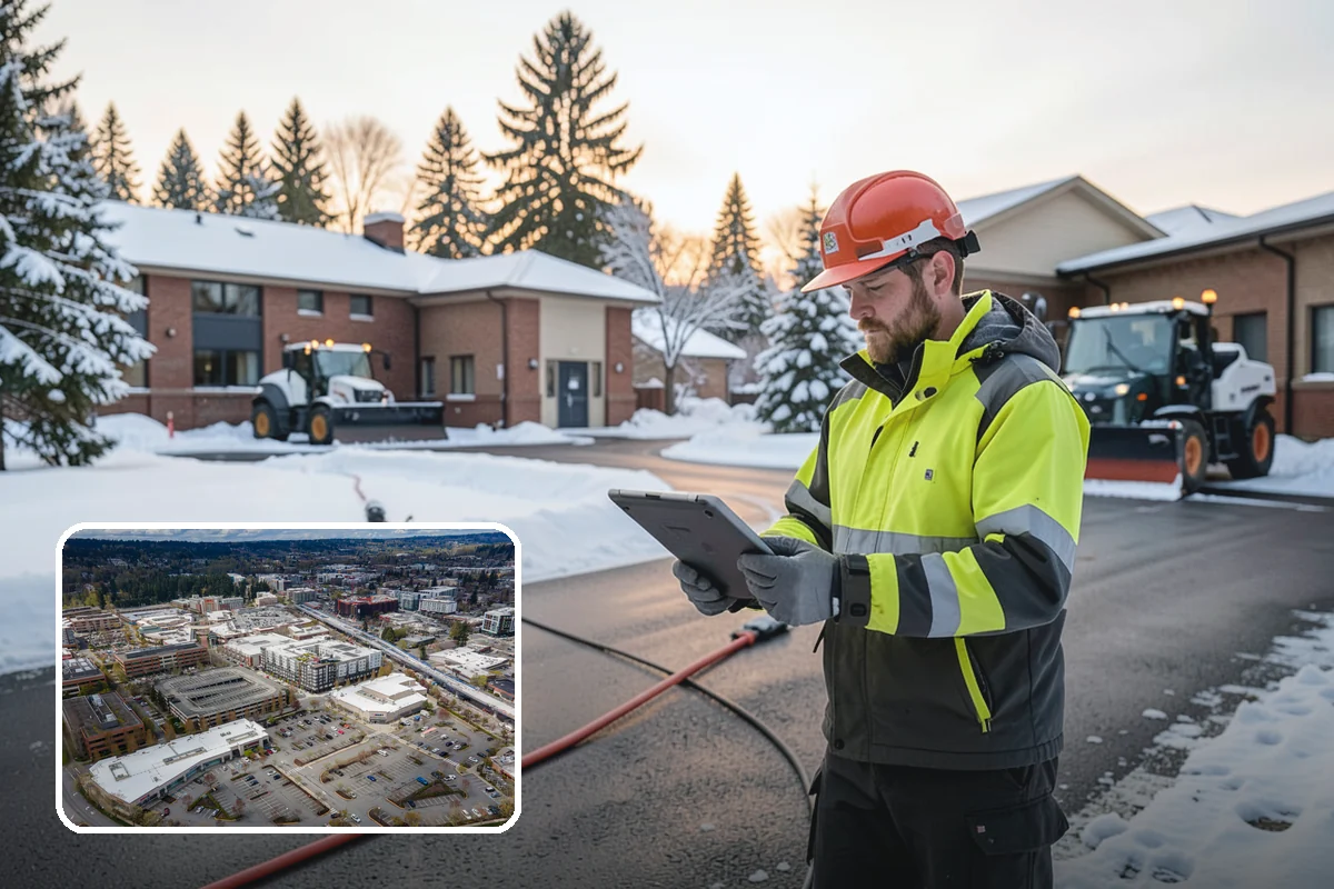 Skid Steer Snow Removal in Redmond, King County, WA - High-capacity clearing of commercial lots
