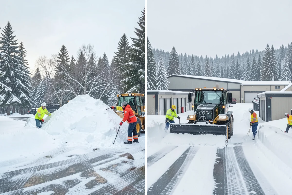Skid Steer Snow Removal in Renton, King County, WA - Plan clearing routes and pile locations