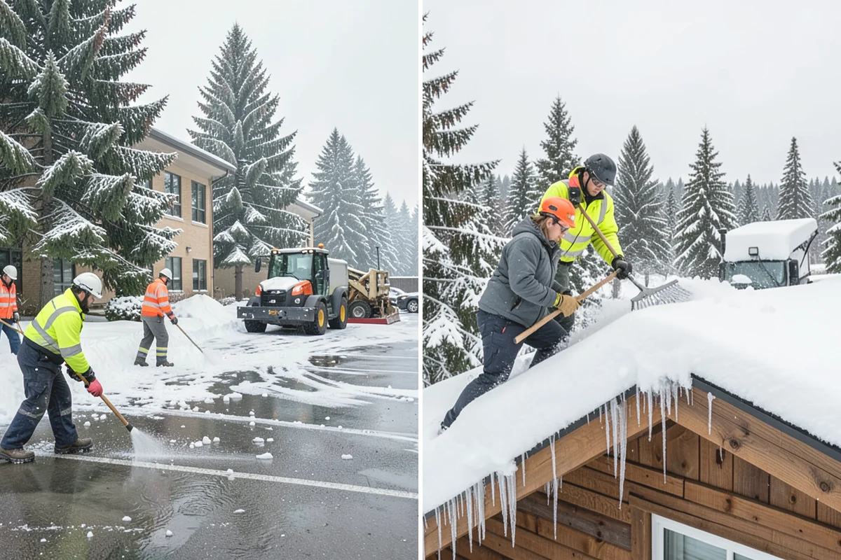 Skid Steer Snow Removal in Ruston, Pierce County, WA - Plan clearing routes and pile locations