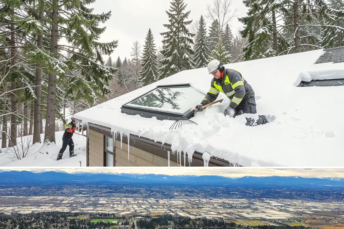 Skid Steer Snow Removal in SeaTac, King County, WA - Skid steer service is heaviest during commercial snow events from December to February.